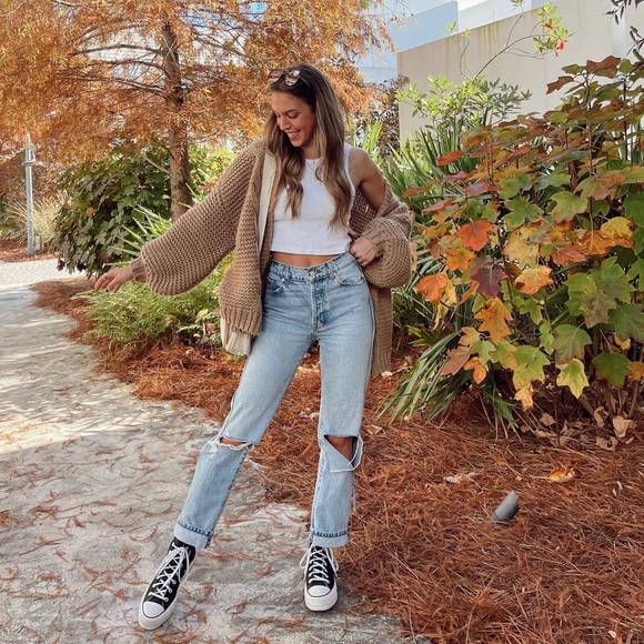 ❌SOLD❌ Böhme | Maren Cable-Knit Cardigan (Taupe) - Picture 2 of 6